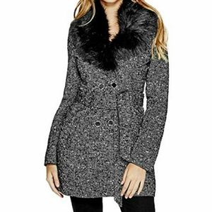 Guess Alina Double Breasted Tweed Coat